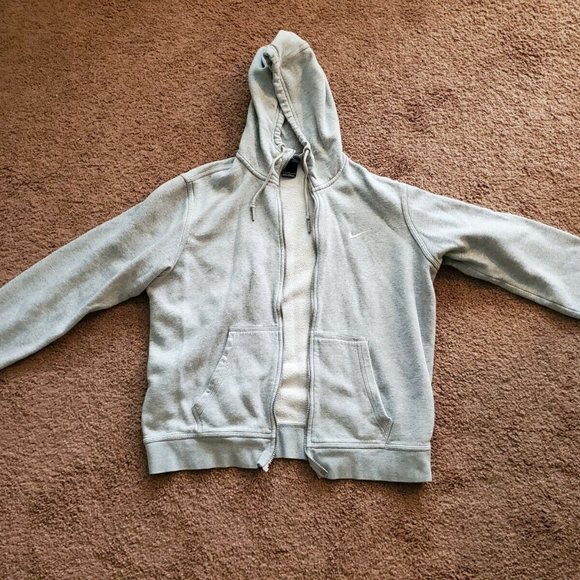 NIKE Full Zip Hoodie Size L Gray Womens - SEE NOTES - Picture 1 of 12